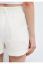 Linen Blend Ecru Shorts 1410258-70057 - 8