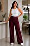 Women's Plus Size Striped Palazzo Pants. - 4