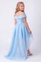 Girl's Tail Dress with Low Sleeve Detail for Party, Birthday, Special Occasion Evening Dress - 3