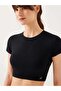 Captiva Soft Textured & Flexible Crop Top Black - 3