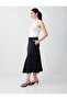 Anthracite Relaxed Fit Pocket Detailed Regular Waist Midi Skirt - 4