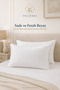 2 Pieces 50X70 White Striped Cotton Satin Covered Pillowcases Soft Smooth Hotel Type - 2