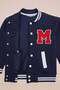 Embroidered Stand Collar College Unisex Kids Jacket - 7