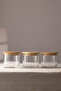 Plain 3-Piece Stackable Jar Set 620 Cc