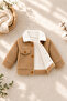 Boy's Brown Plush Natural Coat - 2