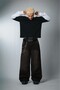 Dustline Black Super Baggy Men's Jean Pants - 4