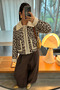 Leopard Patterned Plush Coat