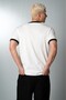 Essential Black Contrast Slim Fit White Men's T-Shirt - 8