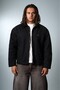Black Boxy Men's Worker Jacket - 2