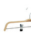 Wooden 8178 Latched Skirt Hanger Natural Color 24 Pieces - 4