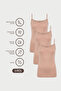Women's Cotton Modal Basic Undershirt with Strap Straps, 3-Piece - Softfit