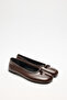 Ballet Flats 2516 - Toe-Loop Knot Detail Dark Brown Women's Ballet Flats - 3