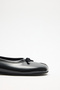 Ballet Flats 2516 - Toe-Loop Knot Detail Women's Black Ballet Flats - 4