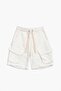 White Color Men's Multi Pocket Cargo Shorts