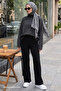 Thick Corduroy Black Knitwear Trousers - 2