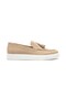 Zrj153 high quality men's slip-on loafer with tassels - suede cream - 2