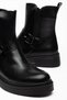 Biore Women's Black Shiny Leather Buckle Elastic Boots - 3