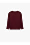 Cotton Teddy Bear Embroidered Long Sleeve Crew Neck T-Shirt - 4