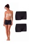 2-Pack Women's Modal Black Boxer Seamless Non-Marking Breathable Flexible and Soft Fabric