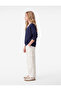 Layered V-Neck Long Sleeve Cotton Embroidered Sweatshirt - 3