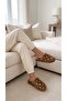 Women's Brown Pauntiye Rabbit Fur Indoor House Slippers 3 cm Byndatom01 - 5