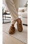 Women's Brown Pauntiye Rabbit Fur Indoor House Slippers 3 cm Byndatom01 - 3