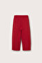 Red Comfortable Wide-Leg Pants - 6