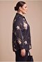 Abstract Patterned Women's Plus Size Long Sleeve Shirt Black - 2