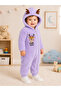 Sweet Deer Embroidered Welsoft Plush Hooded Zippered Winter Unisex Baby Romper - 2