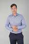 Long Sleeve Italian Collar Navy Blue Men's Classic Shirt