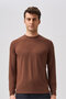 Studio Men's Crew Neck Knitwear Dark Tan - 5