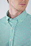 Long Sleeve Pasha Collar Pocketless Green Cotton Men's Shirt - 3