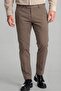 Beige Pocketed Zippered Classic Sports Pants