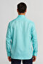 Regular Fit Pasha Collar Buttoned Khaki Cotton Men's Shirt - 2