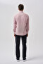 Burgundy Regular Fit Cotton Pocketless Long Sleeve Italian Collar Shirt - 3