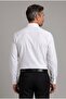 White Regular Fit Cotton Pocketless Classic Collar Long Shirt - 2