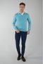 Mint Green Green Wool Buttoned Polo Collar Knitwear - 5