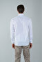 White Regular Fit Cotton Pasha Collar Shirt - 2