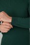 Green Regular Fit Wool Zippered Polo Collar Jacquard Knitwear - 6