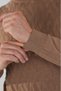 Tr 23203 Half Fisherman Front Jacquard Knitwear Light-Brown - 4