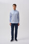 Blue Regular Fit Cotton Pocketless Long Sleeve Shirt