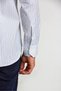 Blue Regular Fit Cotton Striped Epaulet Shirt - 3