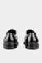 Black Leather Patent Leather Thick Sole Shoes - 3