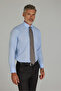 Blue Regular Fit Cotton Pocketless Classic Collar Shirt - 5