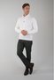 White Regular Fit Wool Zippered Half Fisherman Full Jacquard Knitwear - 5
