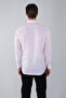 Men's Regular Fit Long Sleeve Pink Shirt - 2