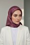 100% Twill Silk Floral Pattern Dusty Rose Color 90X90 Planting Shape : Hand Stitched Scarf - 4