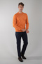 Men's Orange Crew Neck Wool Knitwear - 5