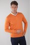 Orange Wool Basic Collar Knitwear