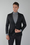 Men's Mono Collar 4 Drop Jacket Black